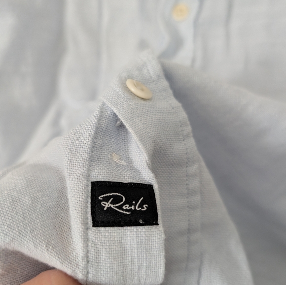 RAILS 100% Cotton Sussex Button Up Shirt Light Blue - Picture 8 of 13